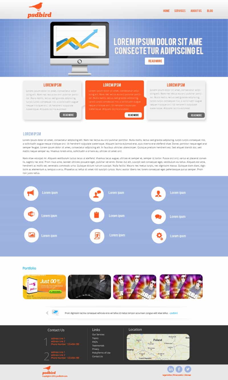 Business Website Templates Psd Free Download